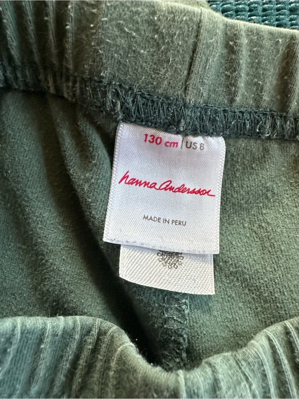 Hanna Andersson Slate Green Cropped Capri Leggings Kids Girls 8